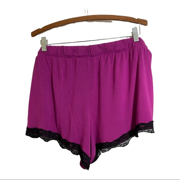 Torrid womens sleep wear shorts lace purple black drawstring waist. Size22/24 - Picture 4 of 8